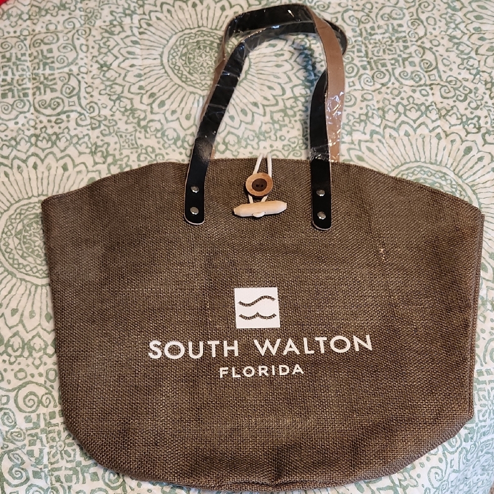 South Walton Florida Brown Tote Bag